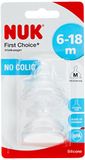 NUK 10124014 First Choice+ Anti-Colic drinkzuiger, siliconen, geschikt voor grenen NUK vorm M voor melk M (6 - 18 maanden)