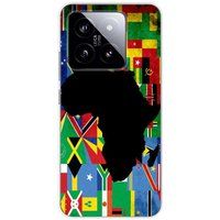 Drapeau Afrique Bedrukt siliconen hoesje compatibel met Xiaomi 14
