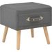 Vidaxl Table de chevet gris foncé 40x35x40 cm tissu
