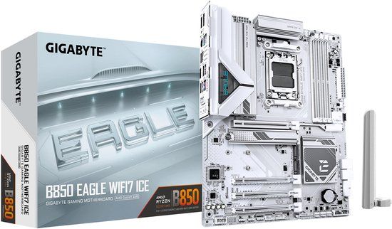 GIGABYTE B850 EAGLE WIFI7 ICE AMD B850 Socket AM5 ATX