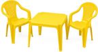 Pro Garden Ensemble de jardin pour enfants - Jaune - Plastique - Table et chaise pour enfants