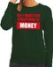 Bellatio Decorations Shoppartners Bv Foute kersttrui / sweater All I Want For Christmas Is Money groen voor dames - M