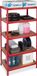 Merkloos / Sans marque Relaxdays Stellingkast - 180x90x60cm - rood
