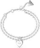 Guess Dames Guess stalen armband ALL YOU NEED IS - Armband - Staal - Zilverkleurig - 19 cm