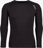 Mountain Peak heren thermoshirt met lange mouwen - Zwart - Maat M
