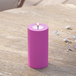 Bougie pilier LED d'extérieur Ø 7,5 x 15 cm Magenta