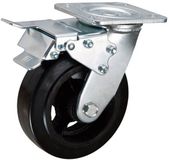 Mammuth Bol Zwenkwiel met dubbele rem 200 x 50mm rubber