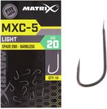 Matrix MXC-5 Barbless - Spade Ende Haken (10 stuks) - Maat 16 - Staal - Grijs/Zwart