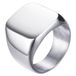 Mendes Stalen zegelring zilverkleurig - 20mm