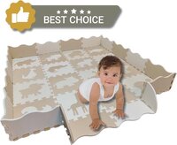 Roosly Speelmat Baby - Foam Vloerpuzzel 145 x 145 cm - Beige