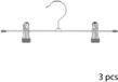 5five Kledinghangers - 3x - Metaal - Zilver - 30 x 11 cm