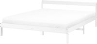 Beliani MADONE Tweepersoonsbed Wit 160 x 200 cm Dennenhout