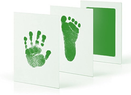 Go Go Gadget Baby voet en handafdruk inktpad groen groen