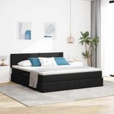 Maison Exclusive - lit de rangement avec matelas noir 180 x 200 cm velours