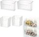 Sans marque Organiseur de réfrigérateur, set de 4, Transparent, Plastique