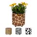 Fisura – Originele bloempot met giraffeprint. Keramische bloempot op pootjes voor interieurdecoratie. Perfect voor cactus, bloemen en vetplanten. Afmeting: 13 x 12,5 cm