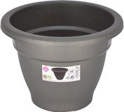 Hega Hogar Plantenpot/bloempot - grijs - 18 cm - kunststof