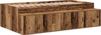 vidaXL Bedframe met lade met opslag Oud Hout 90 x 200 cm Bewerkt hout
