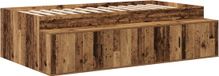 vidaXL Bedframe met lade met opslag Oud Hout 90 x 200 cm Bewerkt hout