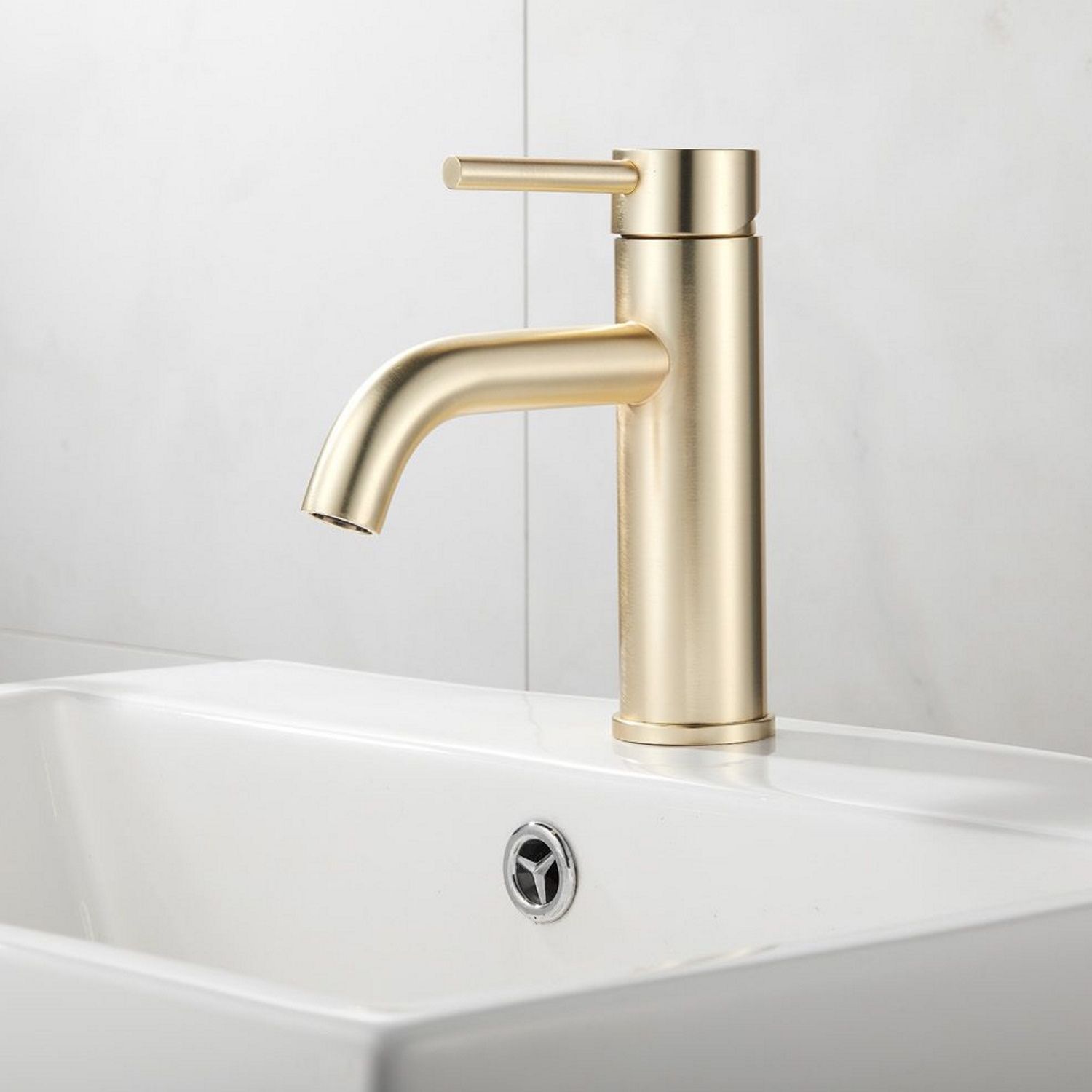 Boss & Wessing Wastafelkraan Plus Mat Goud - Messing - 8719304062646