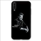 Beschermhoes Wiko Beschermhoes voor Wiko View 4, motief: Johnny Hallyday, zwart