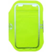 Six Peaks Telefoon armband Six Peaks Verstelbare Armband Telefoonhouder Universele Fit voor 6.5 Inch Smartphones Touchscreen Toegang Reflecterende Nachtstrips Neopreen Sleutelzak Running Wandelen Fietsen, Fluo Geel