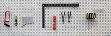 Seville Classics Gereedschap gatenwand, 182,9 x 60,9 cm, grijs