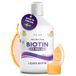 Swedish Nutra Biotine Liquide 10 000µg 500 ml – Biotine & Vitamine C pour Cheveux, Peau et Ongles | absorption rapide, vegan, sans gluten, arôme naturel d'orange