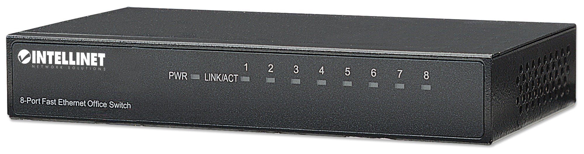 Intellinet 8-Port Fast Ethernet Office Switch - Black