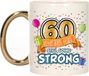 Bellatio Decorations Verjaardag cadeau mok 60 jaar - goud - veteranen team - 300 ml - keramiek