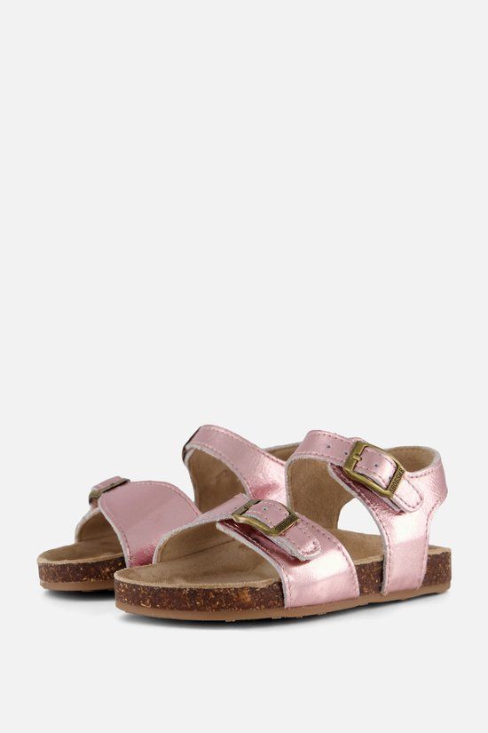 Shoesme Sandalen Metallic Roze Leer - Maat 26
