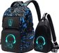 Unyqoos® Sac à dos Oxford pour l'école avec compartiment pour ordinateur portable