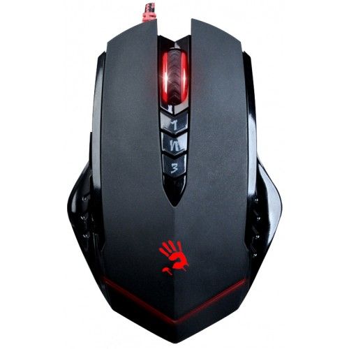 A4Tech V8M Gaming Mouse - USB Type-A - 3200 DPI - Black/Red