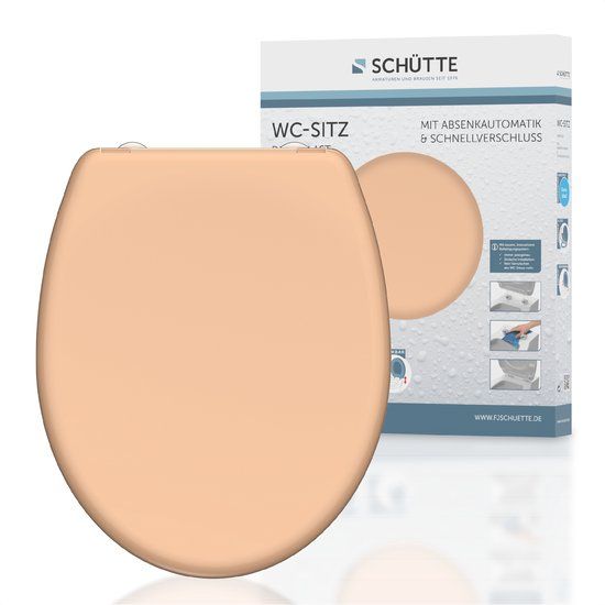 SCHÜTTE WC-Bril 82305 - Beige - Duroplast - Soft Close - Afklikbaar - Bahama Beige