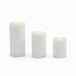 Merkloos Relaxdays LED-kaarsen - 3 stuks - wit