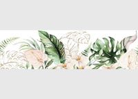 Gouden AG Design Gouden bloemen, AWB 8288, zelfklevende rand, keuken, woonkamer, muursticker, meerkleurig, 500 x 13,8 cm