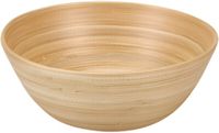 Excellent Houseware Bol à snacks / bol - D18 x H7 cm - bambou - naturel