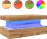 vidaXL Salontafel met LED-verlichting, Artisan-eikenhout, 90x50x40 cm