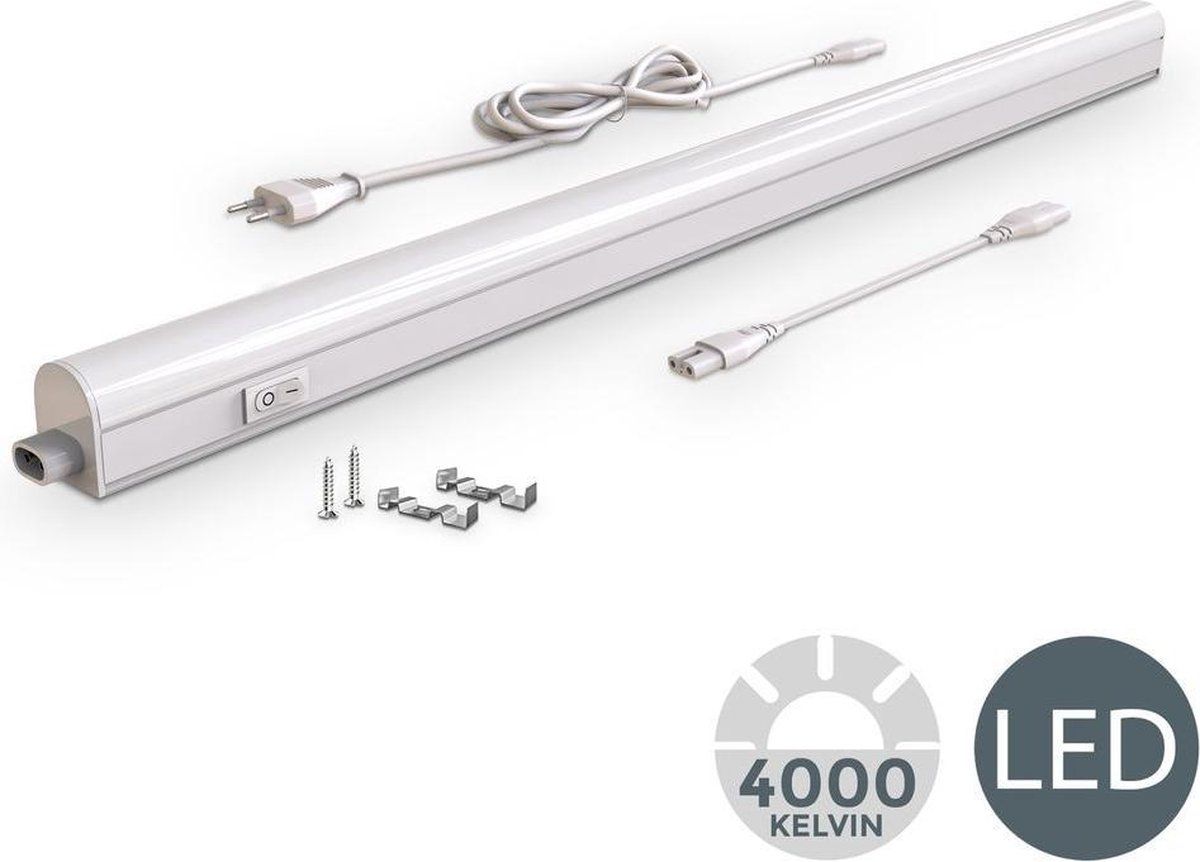 B.K.Licht LED Keukenverlichting - 87.3 cm - 4.000K - 1.200Lm - 15W - Wit