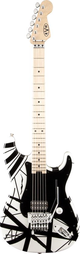 EVH Striped Serie elektrische gitaar wit-zwart