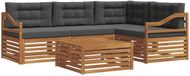 vidaXL Hoek loungeset 5-delig Acaciahout Naturel et Anthracite Inclus table