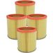 Rowenta Vhbw 4x Filtre Plissé Compatible Avec Rowenta Rd 200 -nl Nl, Rd 200 -fr Fr Pour Rd 200 N -be Be, Rd 200 Aspirateur - Orange / Jaune, Nettoyable