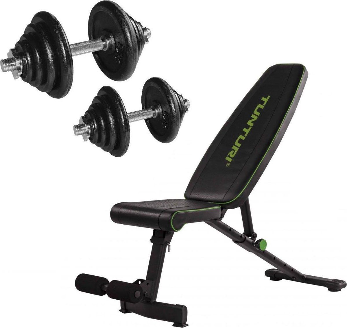 RS Sports Tunturi UB20 + 2x Dumbellset 20 kg