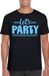 Bellatio Decorations Verkleed shirt voor heren - lets party - zwart - glitter - carnaval/themafeest L