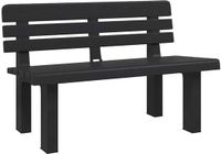 vidaXL Tuinbankje 110x52x71 cm polypropeen antracietkleurig