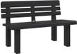 vidaXL Tuinbankje 110x52x71 cm polypropeen antracietkleurig