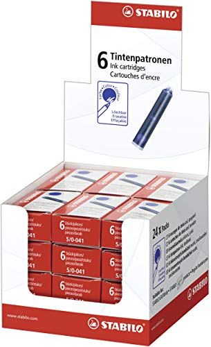 Stabilo Beyo Inktpatroon blauw - 24 x 6 stuks (uitwisbaar)