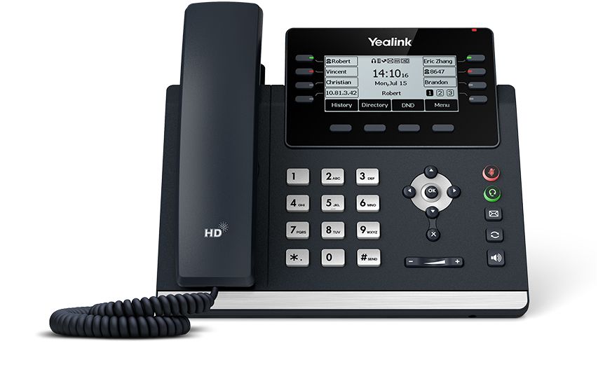 Yealink SIP-T43U IP Phone - 12 Lines, LCD, WiFi - Grey