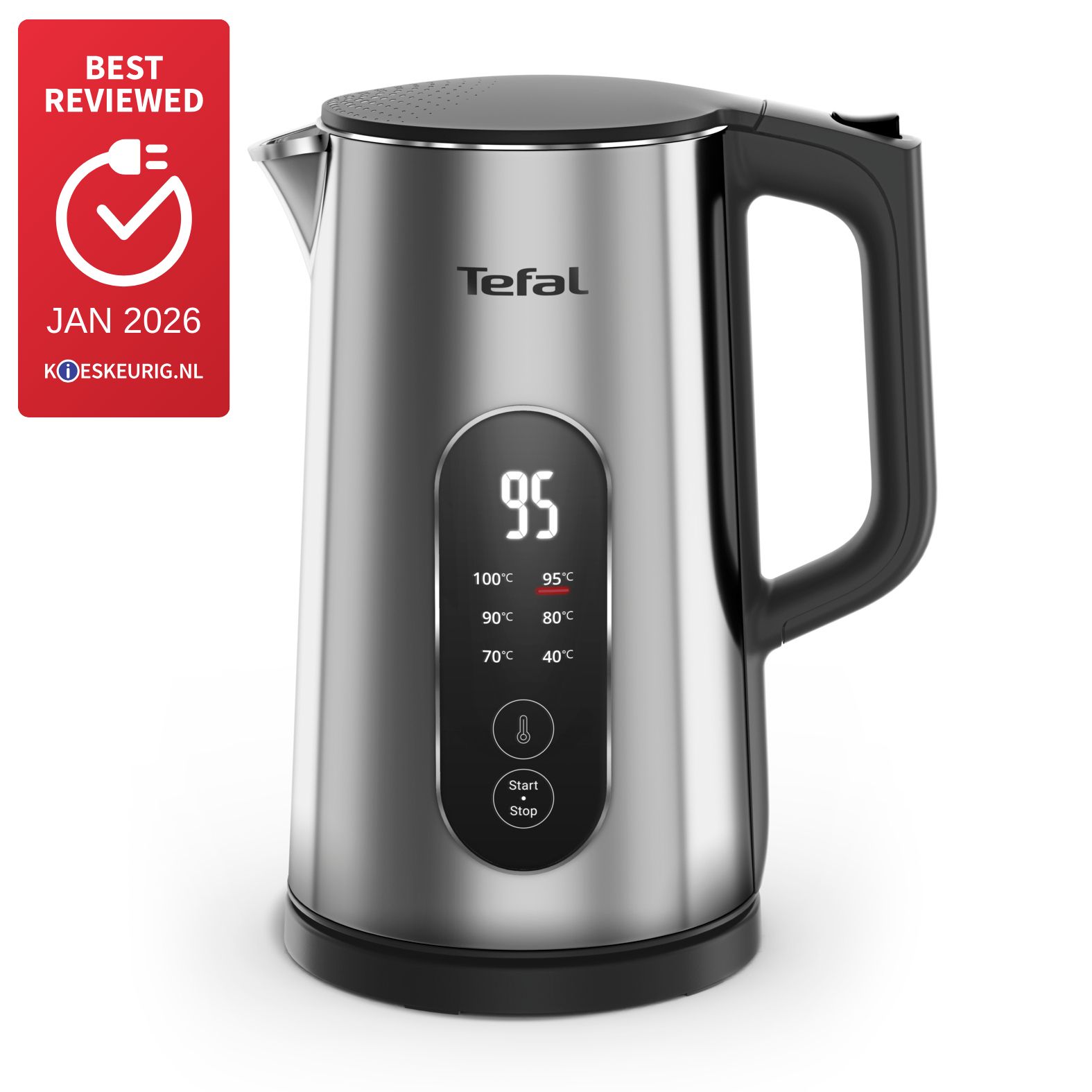 Tefal Selection Waterkoker - 1.7L - Zwart/RVS - Met Temperatuurregeling