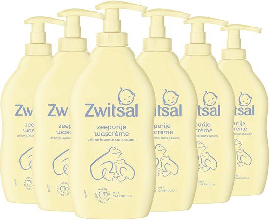 Zwitsal Zeepvrije Wascrème - Baby - 6 x 400 ml